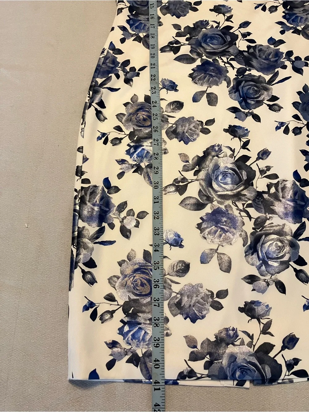 Eliza J one shoulder floral cocktail dress sz 12 wedding guest scuba sheath - Picture 3 of 10